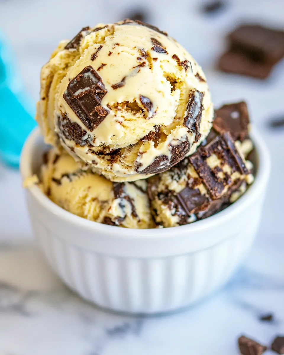 Easy Peanut Butter Brownie Ice Cream
