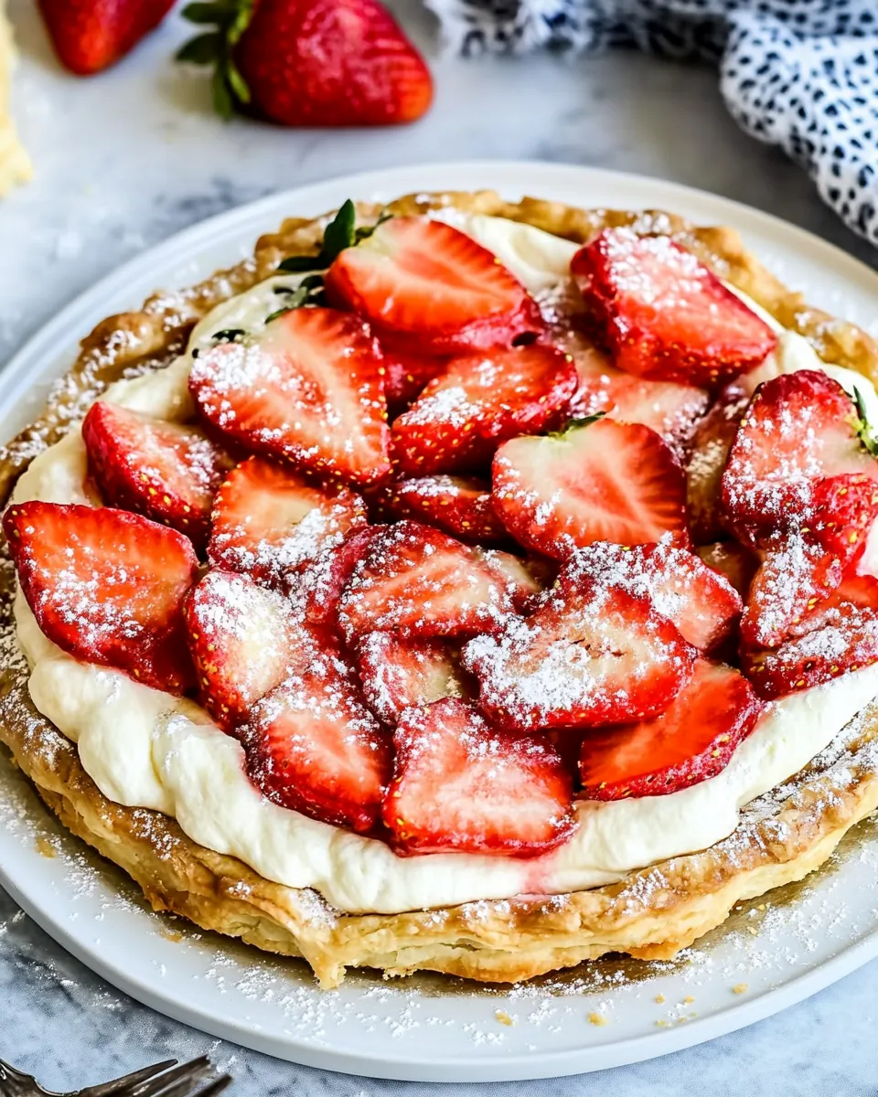 Easy Puff Pastry Strawberry Tart