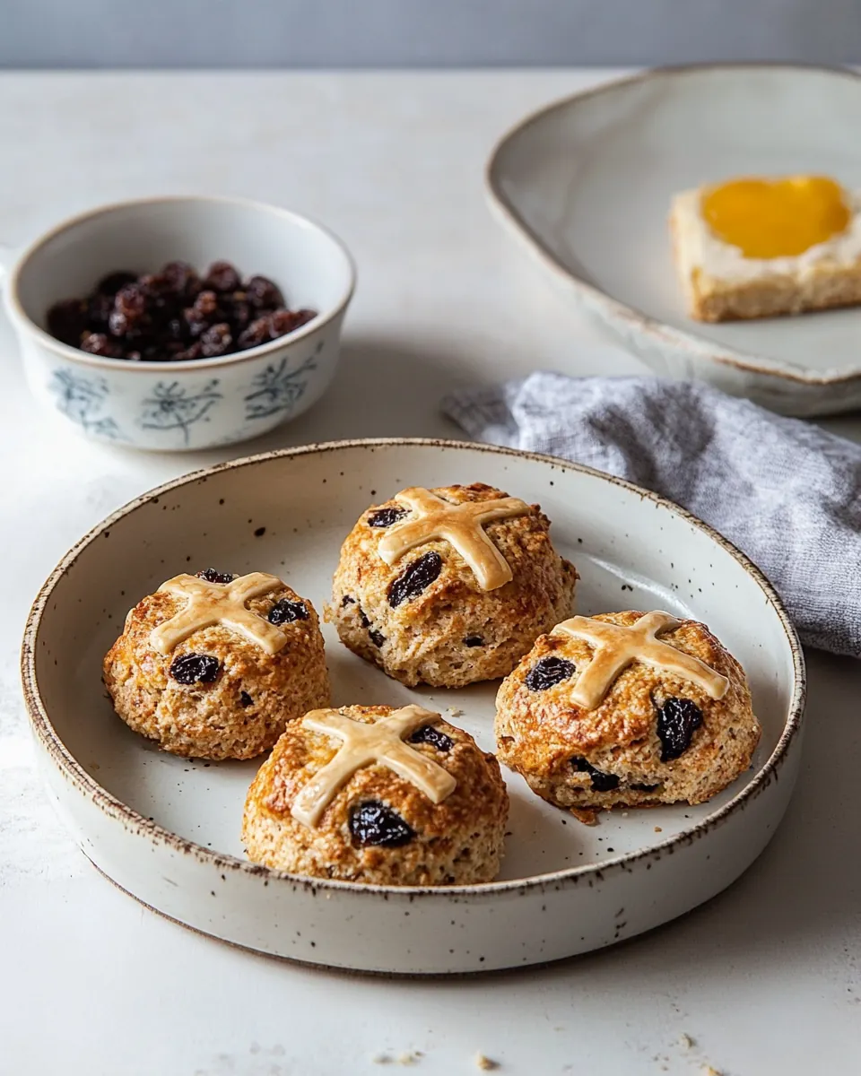 Easy Raisin Hot Cross Scones