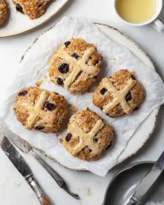 Easy Raisin Hot Cross Scones