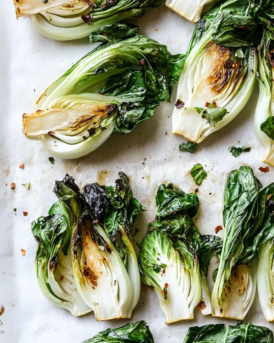 Easy Roasted Baby Bok Choy