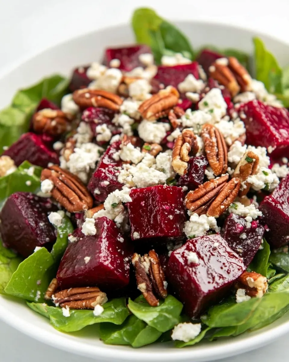 Easy Roasted Beet and Pecan Salad