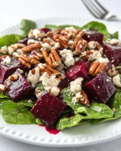 Easy Roasted Beet and Pecan Salad