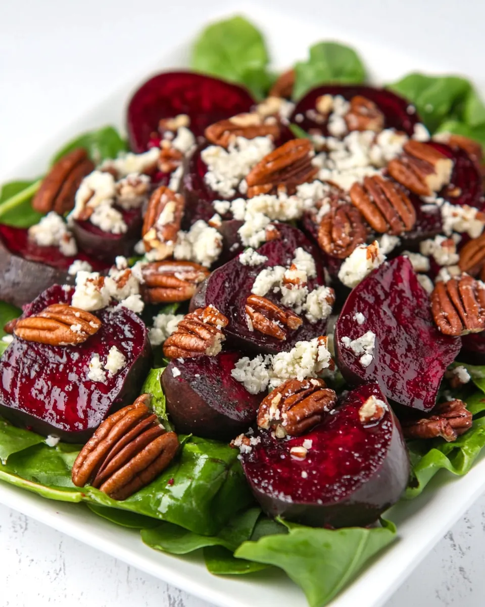 Easy Roasted Beet and Pecan Salad