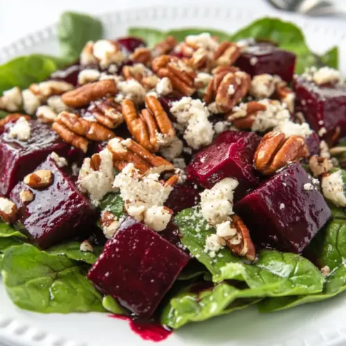 Easy Roasted Beet and Pecan Salad