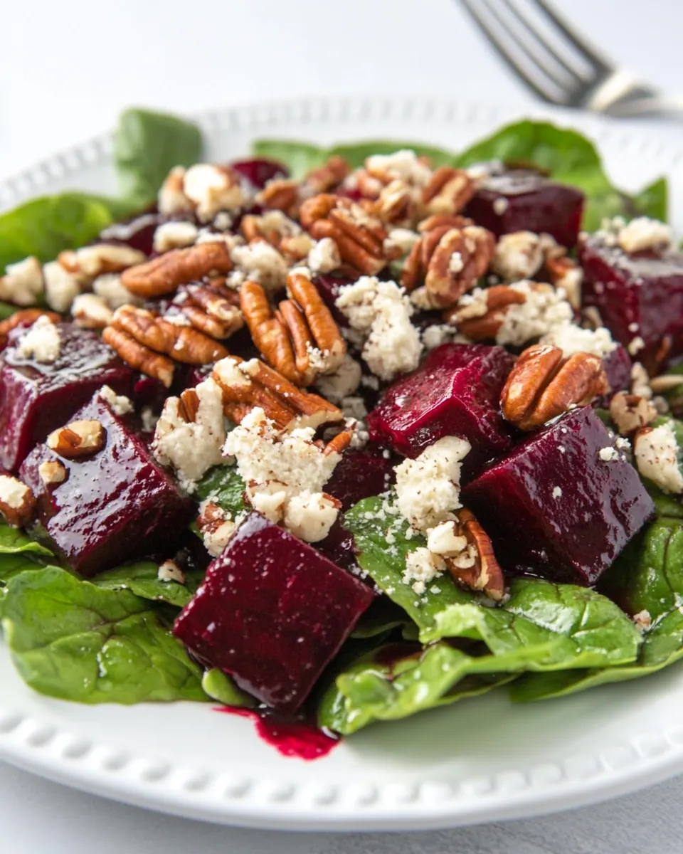 Easy Roasted Beet and Pecan Salad