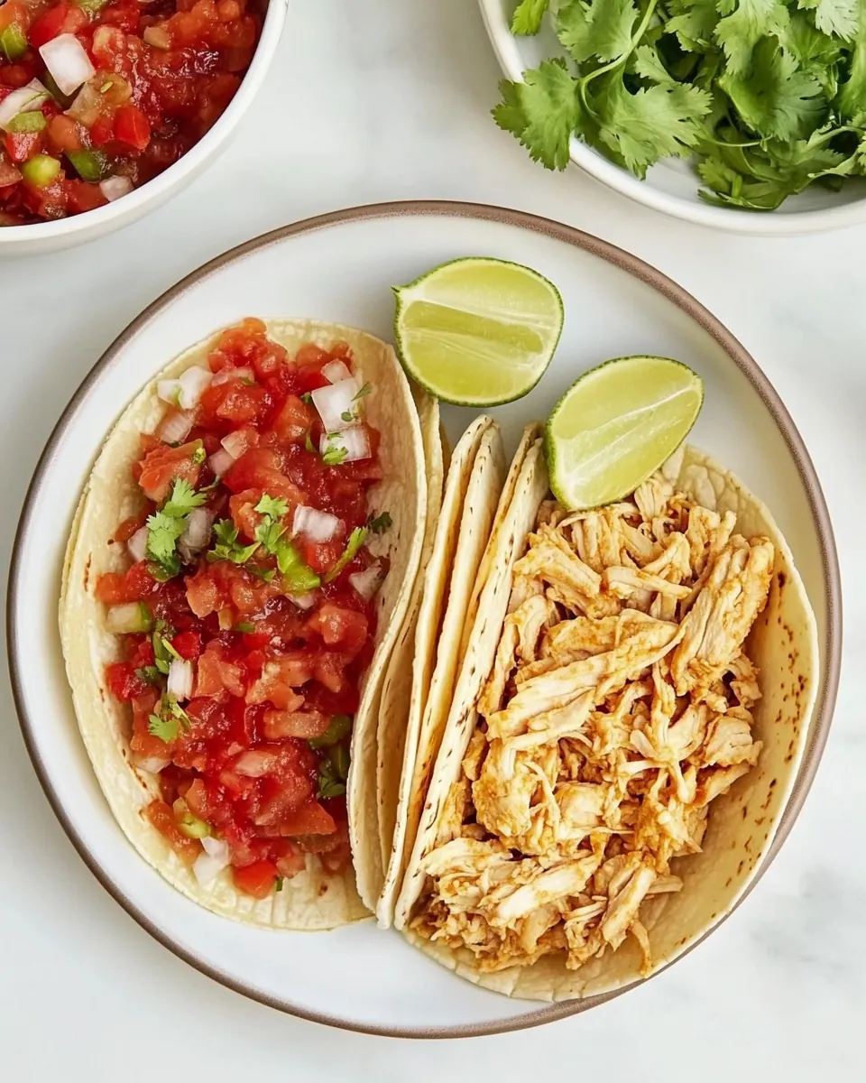 Easy Salsa Chicken Tacos