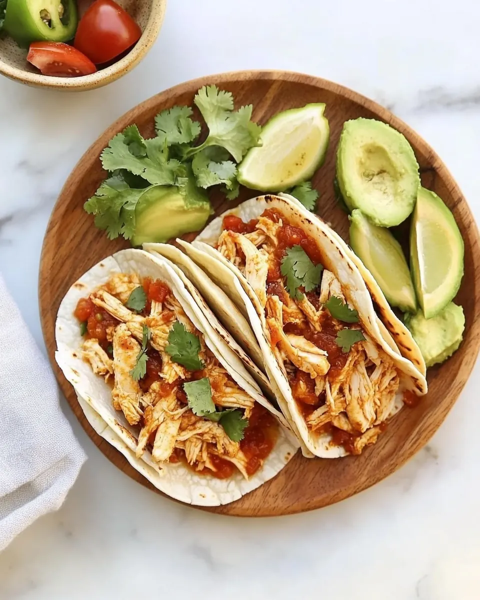 Easy Salsa Chicken Tacos