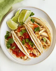 Easy Salsa Chicken Tacos