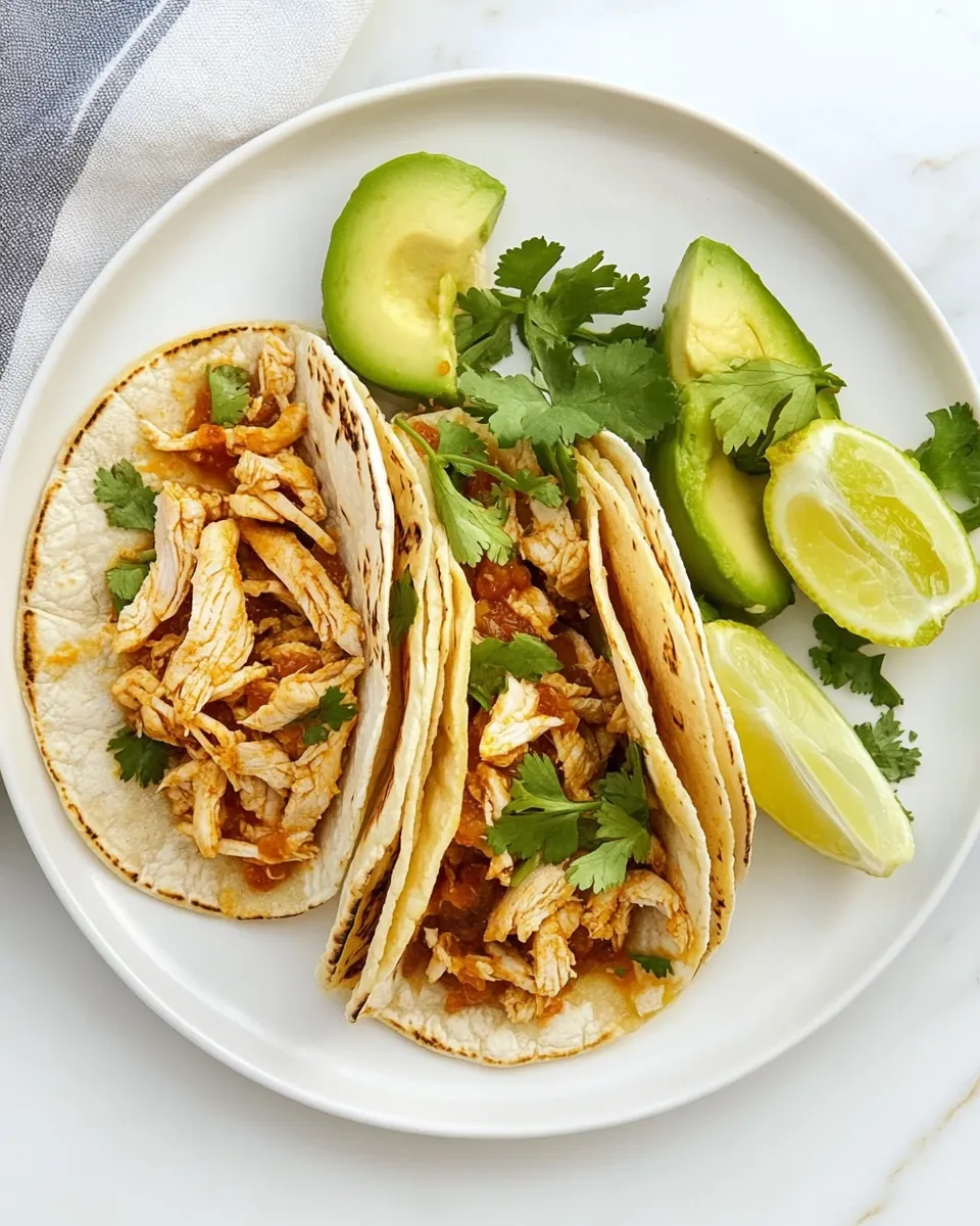 Easy Salsa Chicken Tacos