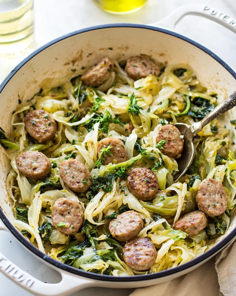 Easy Sausage and Cabbage Skillet