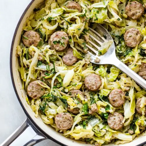 Easy Sausage and Cabbage Skillet