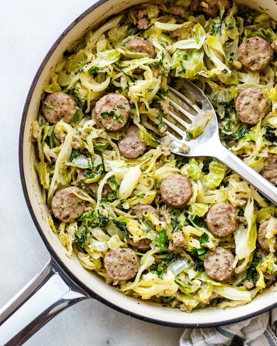 Easy Sausage and Cabbage Skillet