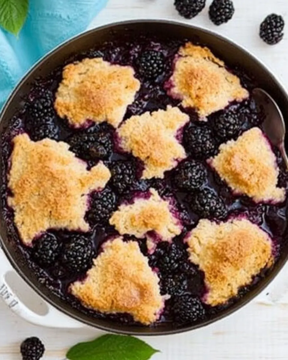 Easy Skillet Blackberry Cobbler