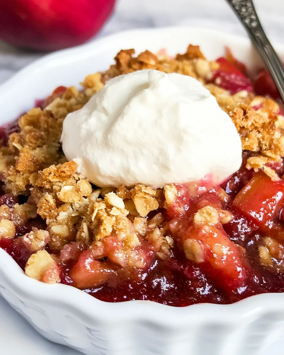 Easy Skillet Rhubarb Crisp