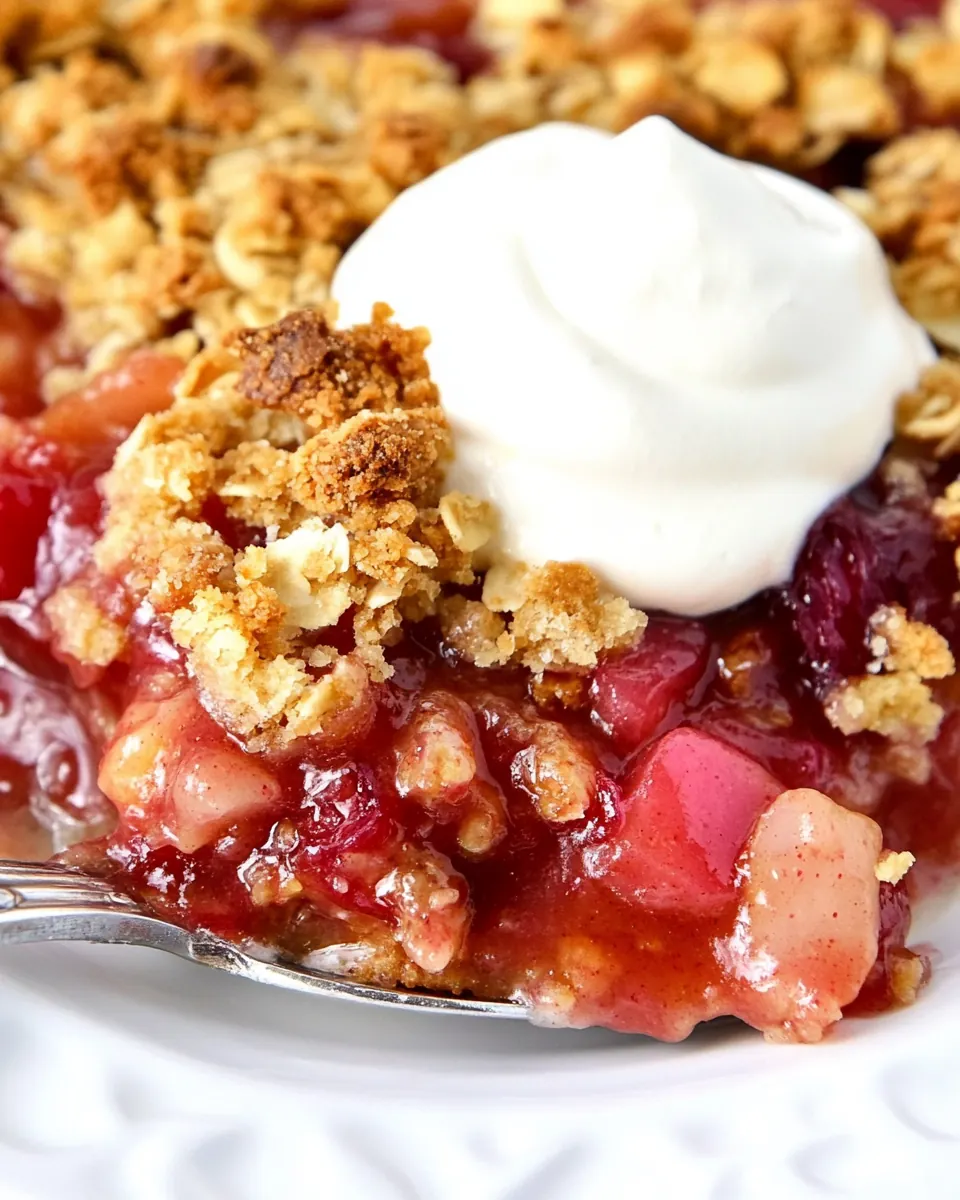 Easy Skillet Rhubarb Crisp