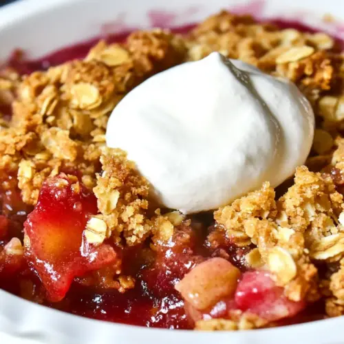 Easy Skillet Rhubarb Crisp