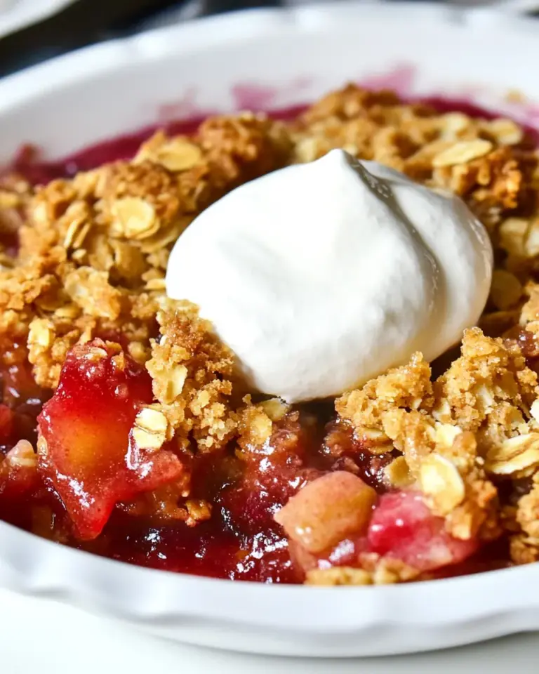 Easy Skillet Rhubarb Crisp