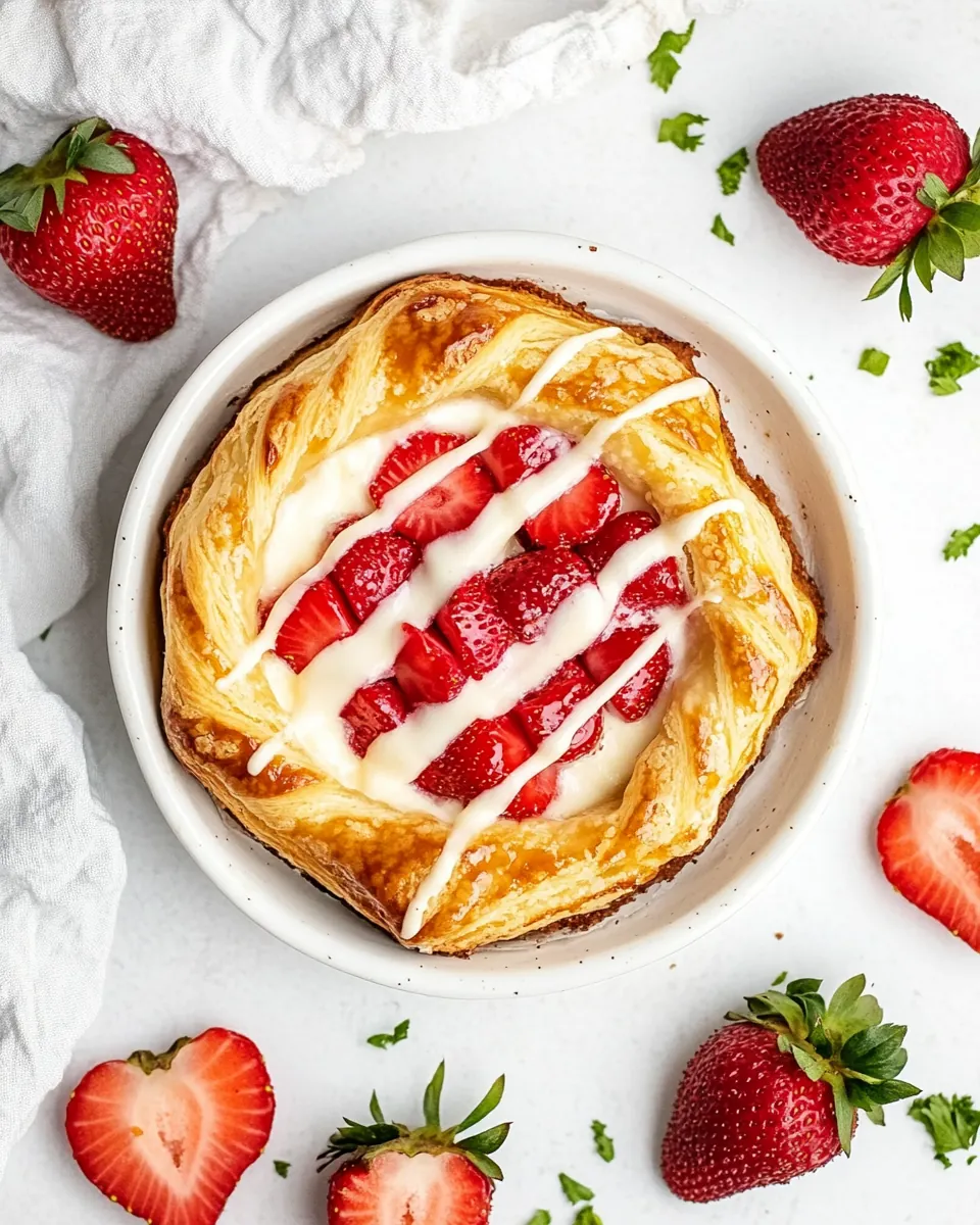 Easy Strawberry Cheesecake Danish