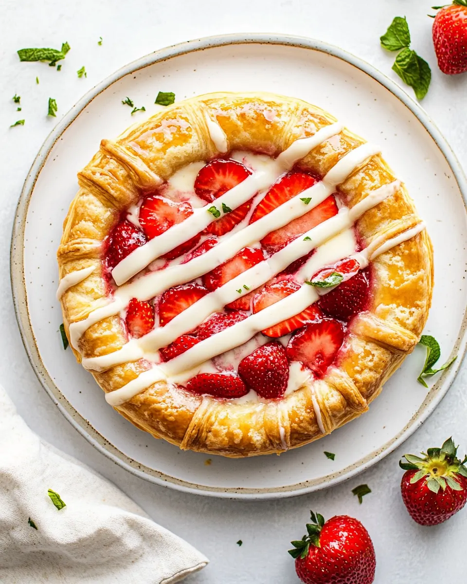 Easy Strawberry Cheesecake Danish