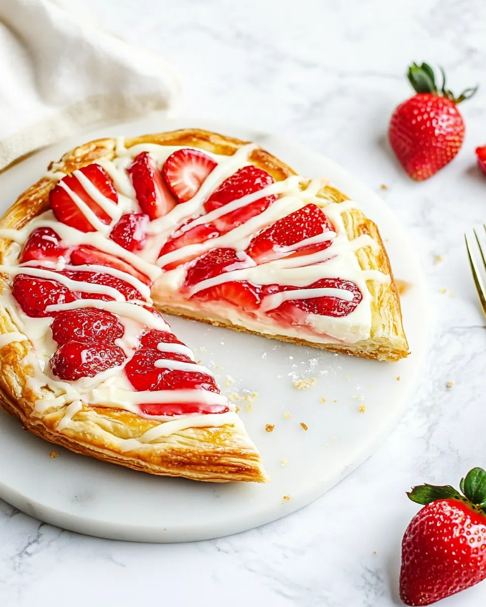 Easy Strawberry Cheesecake Danish