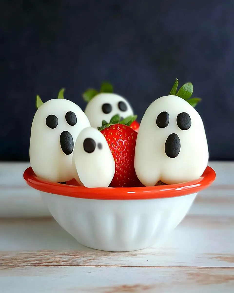 Easy Strawberry Ghosts