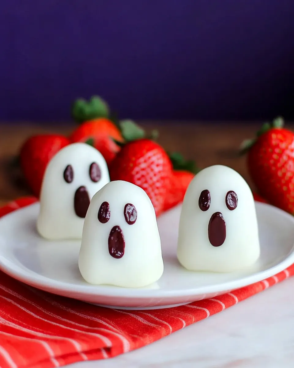 Easy Strawberry Ghosts