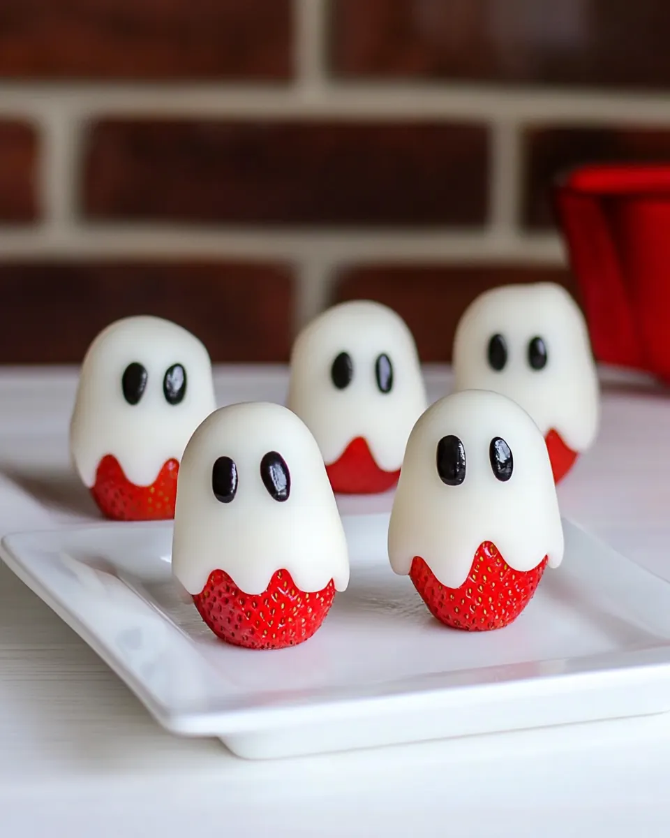 Easy Strawberry Ghosts