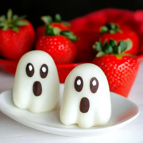 Easy Strawberry Ghosts