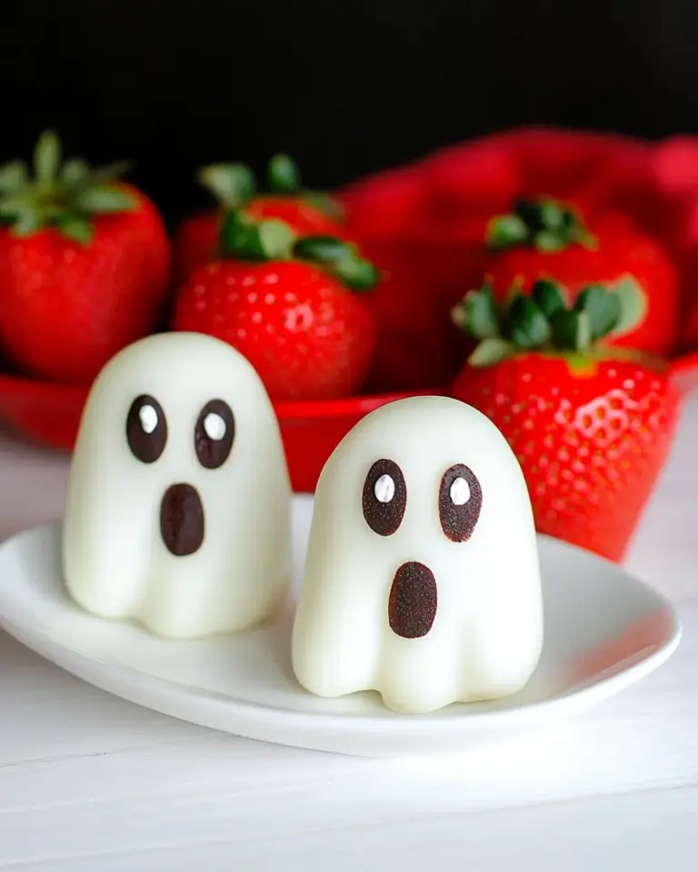 Easy Strawberry Ghosts