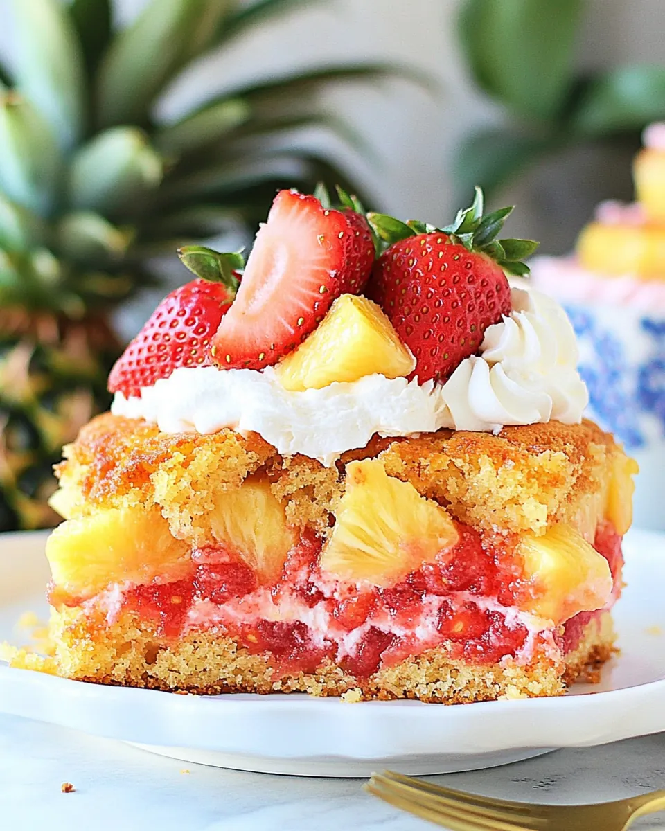 Easy Strawberry Pineapple Cake