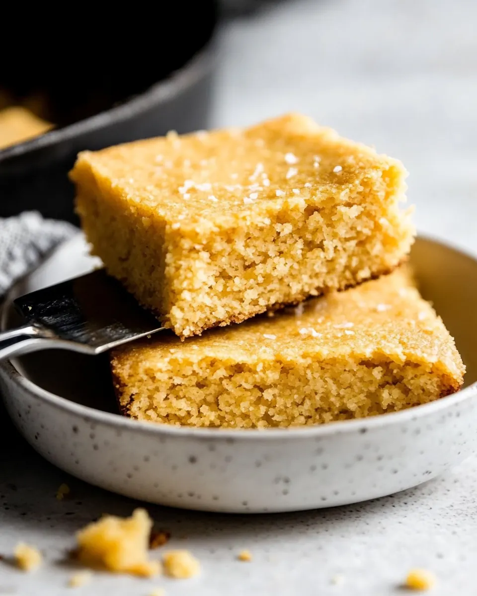 Easy Sweet Vegan Cornbread with Applesauce