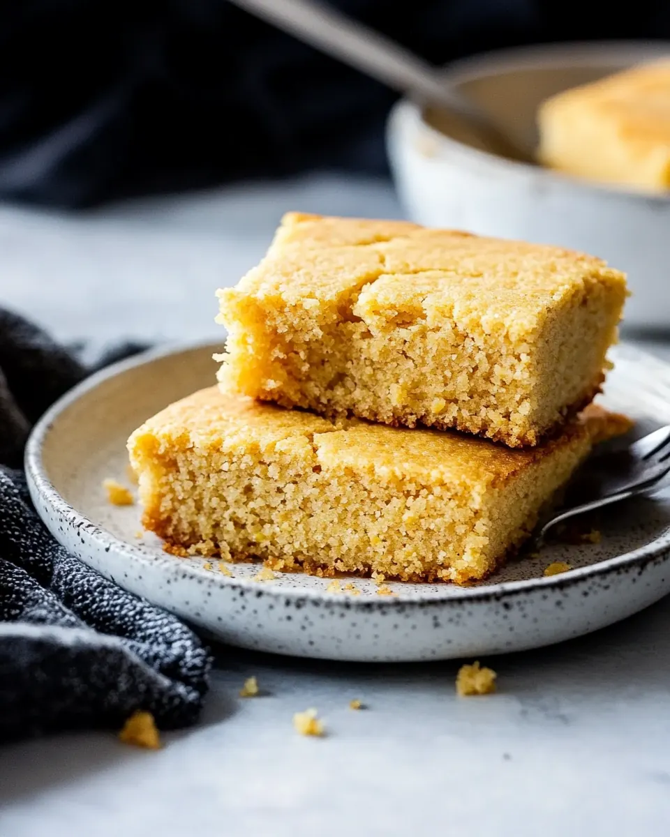 Easy Sweet Vegan Cornbread with Applesauce