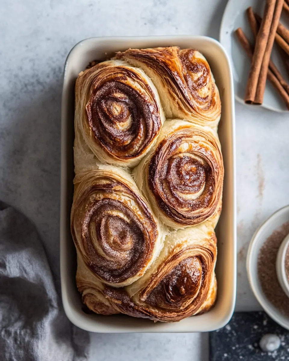 Easy Swirled Cinnamon Sugar Croissant Loaf