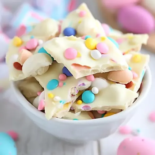 Easy White Chocolate Easter Bark
