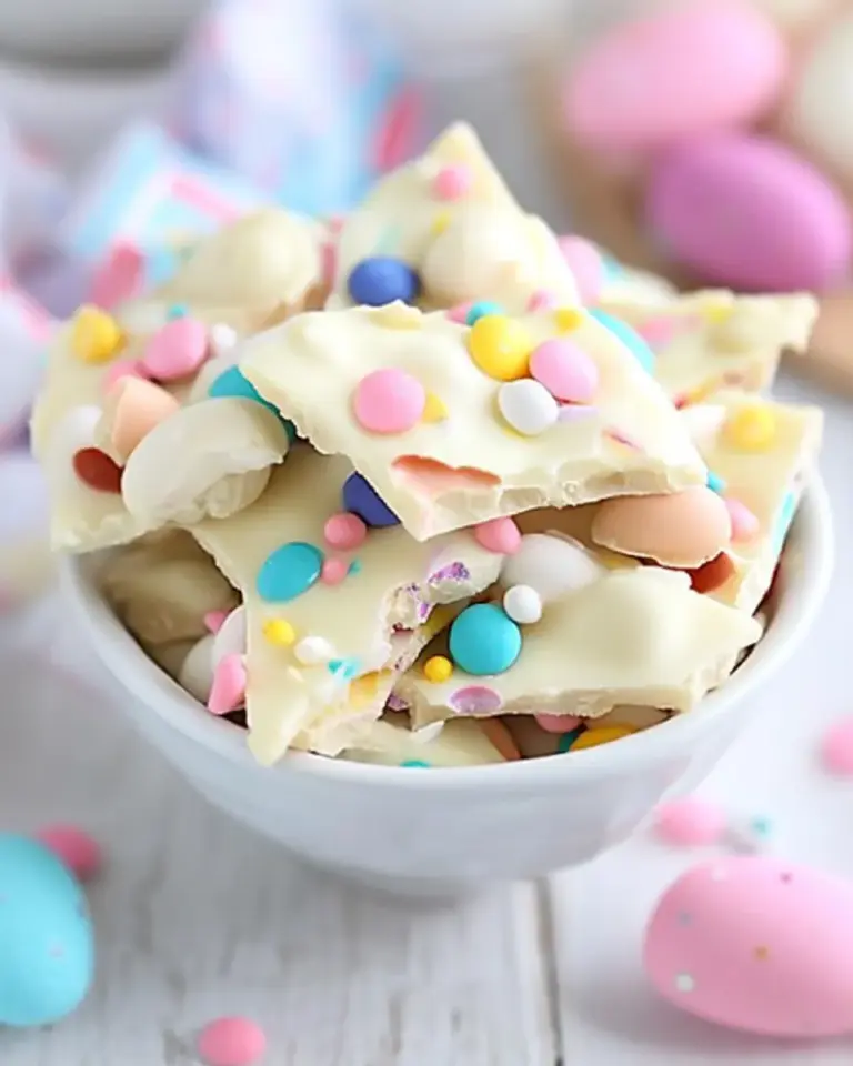Easy White Chocolate Easter Bark