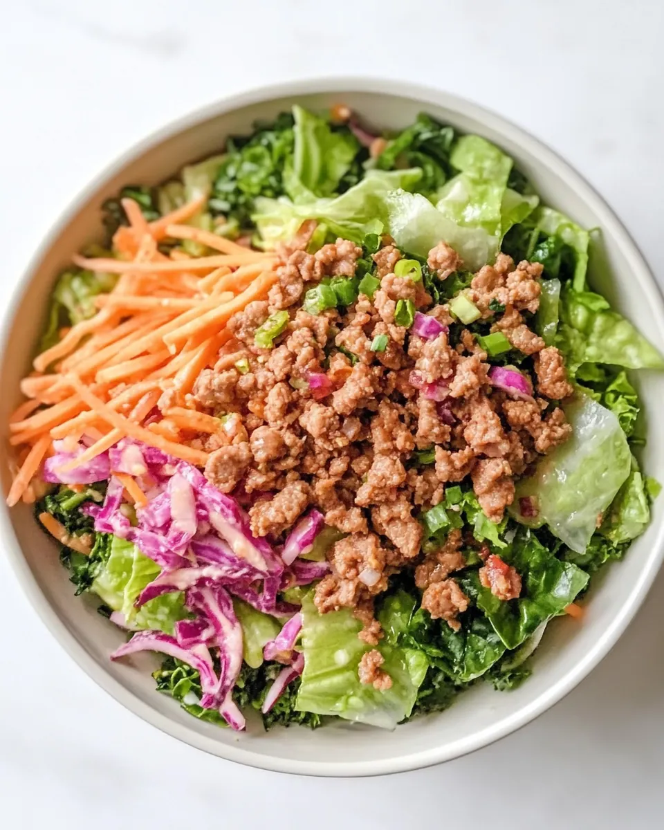 Egg Roll Salad with Asian Style Dressing