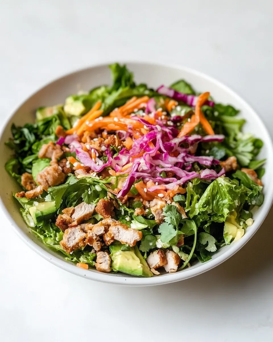 Egg Roll Salad with Asian Style Dressing