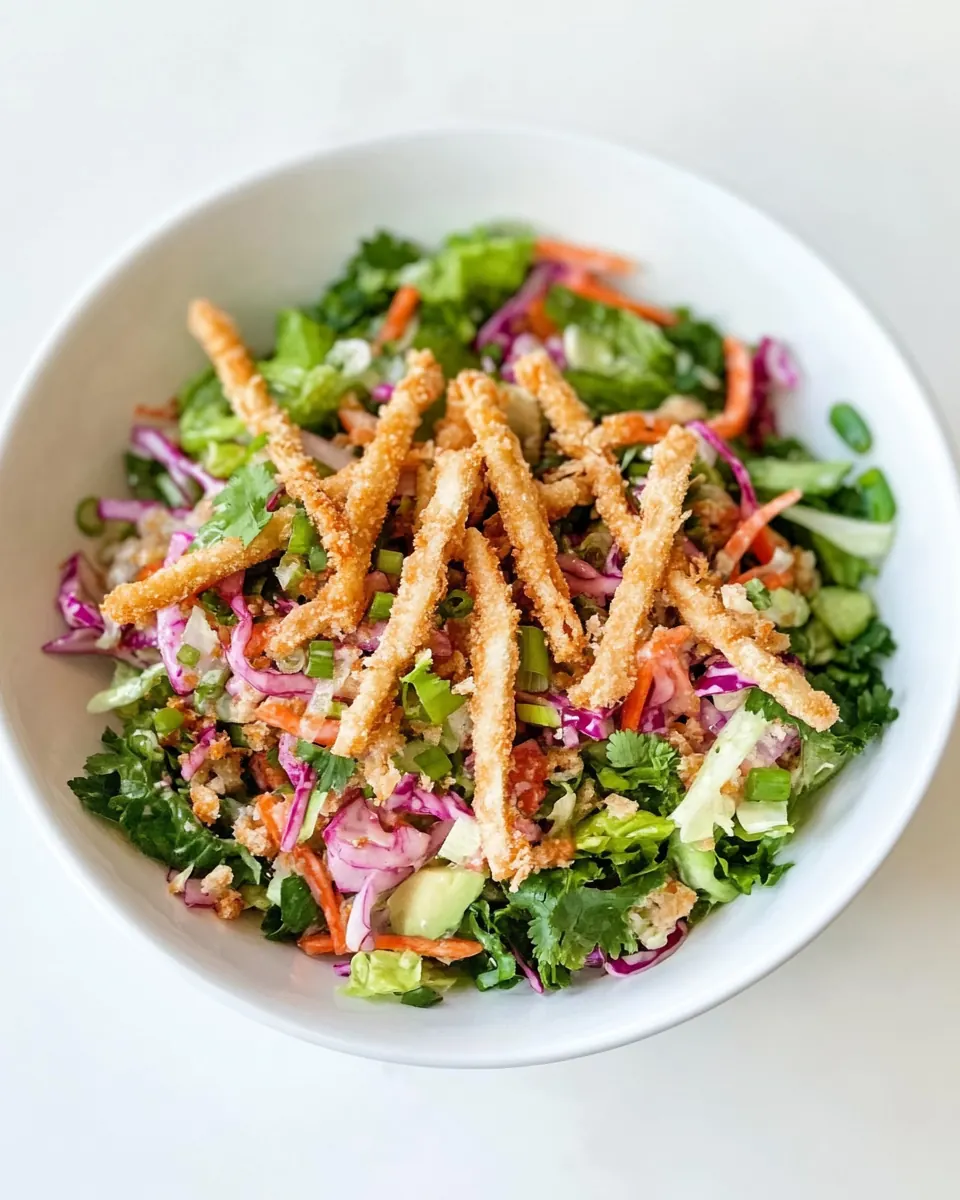Egg Roll Salad with Asian Style Dressing