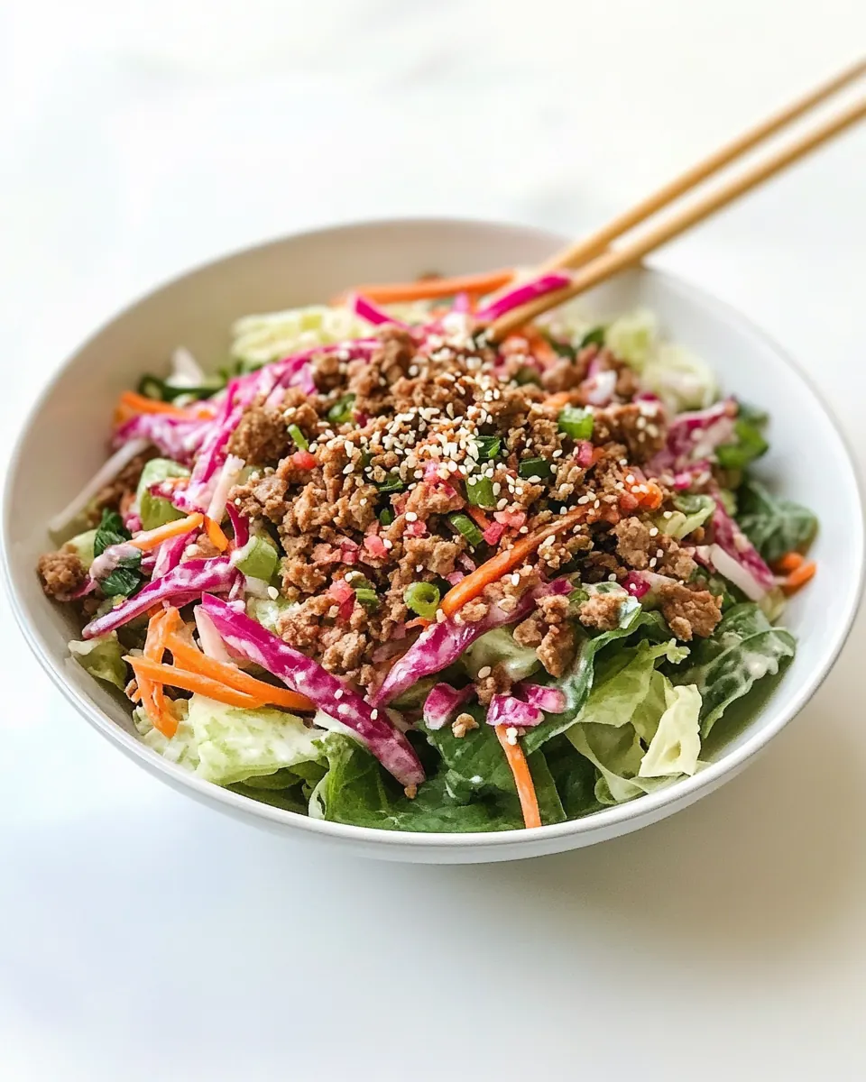 Egg Roll Salad with Asian Style Dressing