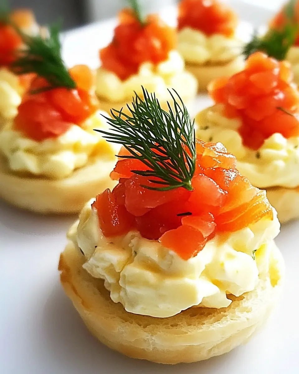 Egg Salad Cups with Smoked Salmon and Dill