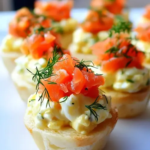 Egg Salad Cups with Smoked Salmon and Dill