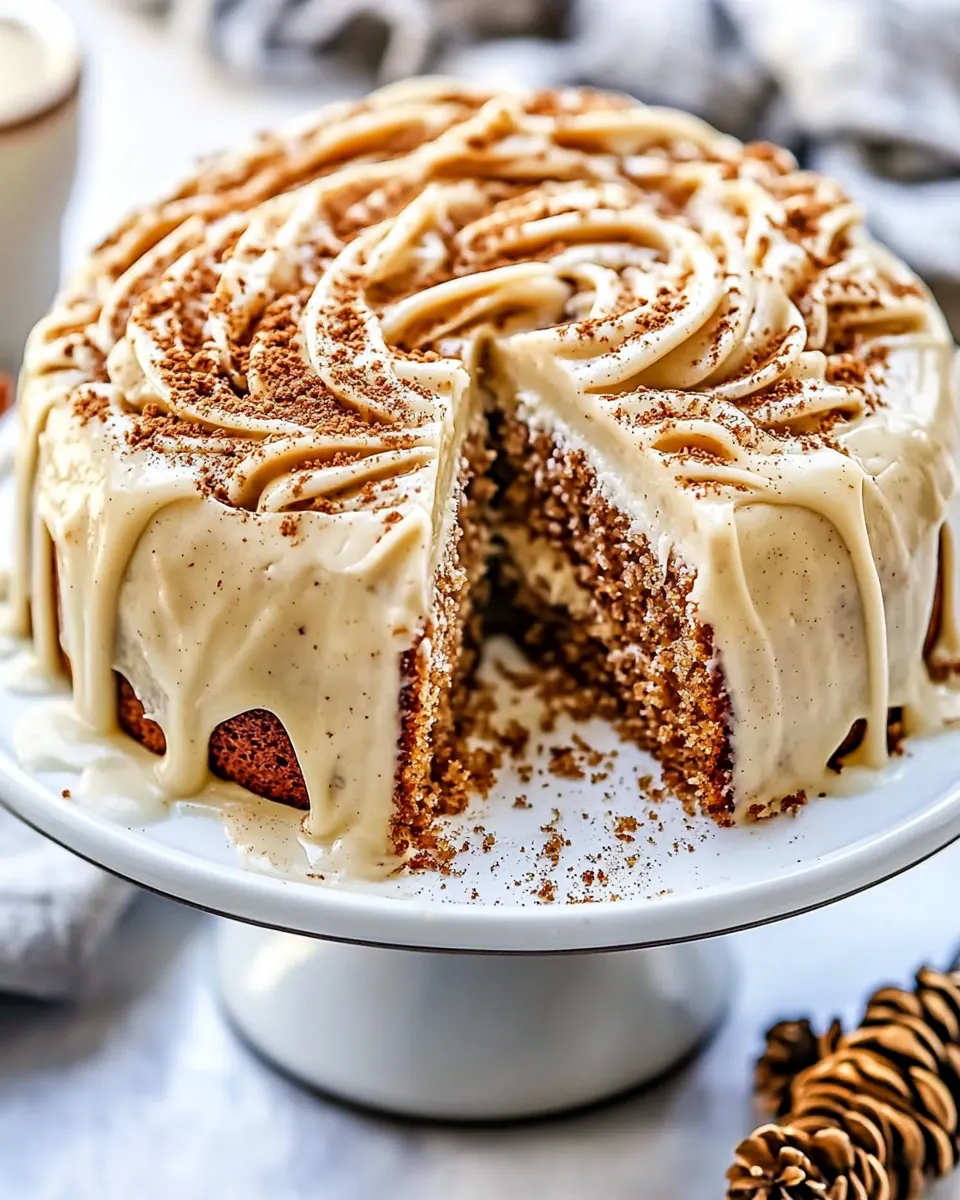 Eggnog Cake with Eggnog Frosting