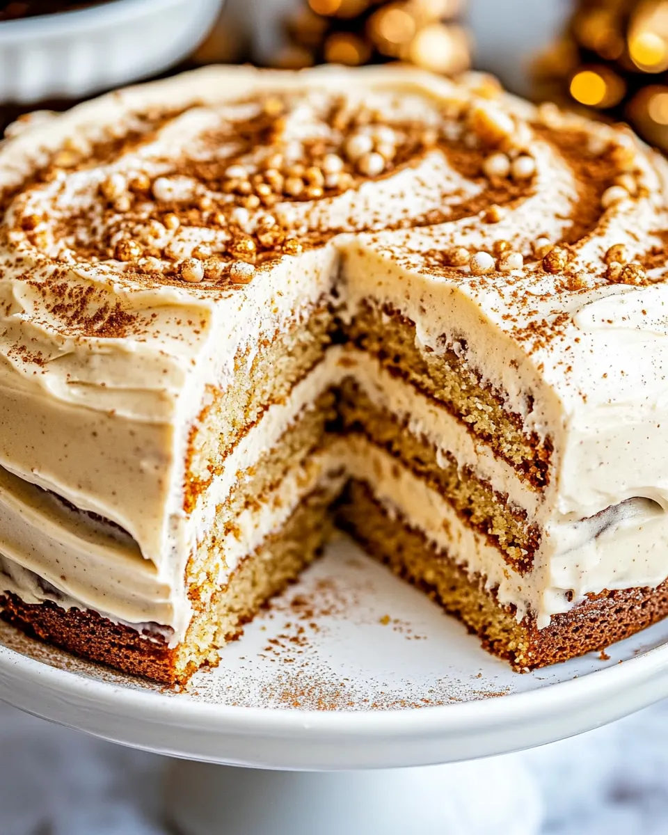 Eggnog Cake with Eggnog Frosting