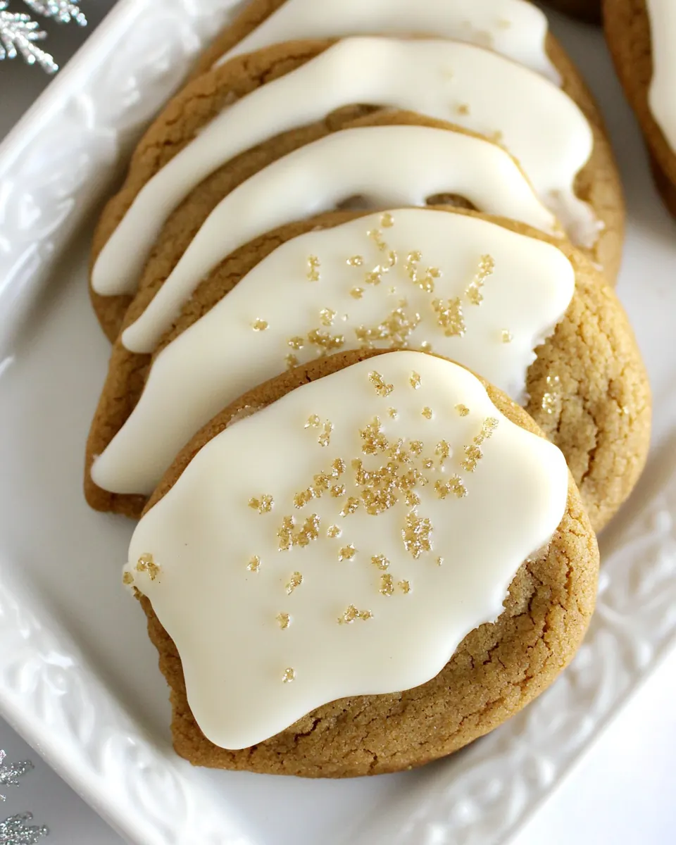 Eggnog Frosted Gingerbread Cookies