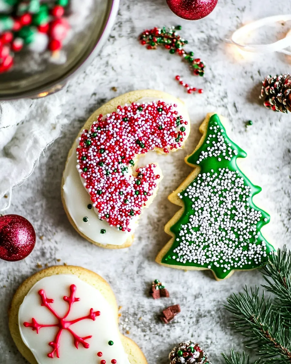 Eggnog Scented Sugar Cookies with Easy Vanilla Icing
