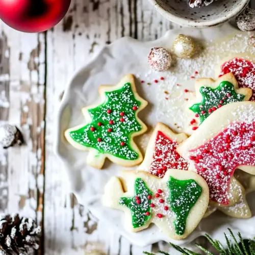 Eggnog Scented Sugar Cookies with Easy Vanilla Icing