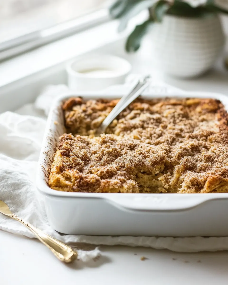 Eggnog Snickerdoodle Baked French Toast Casserole