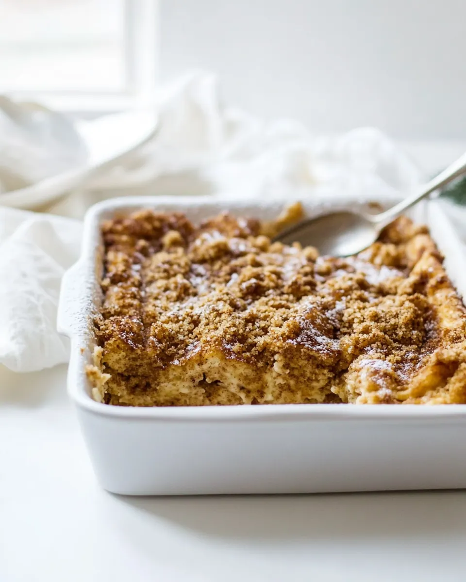 Eggnog Snickerdoodle Baked French Toast Casserole
