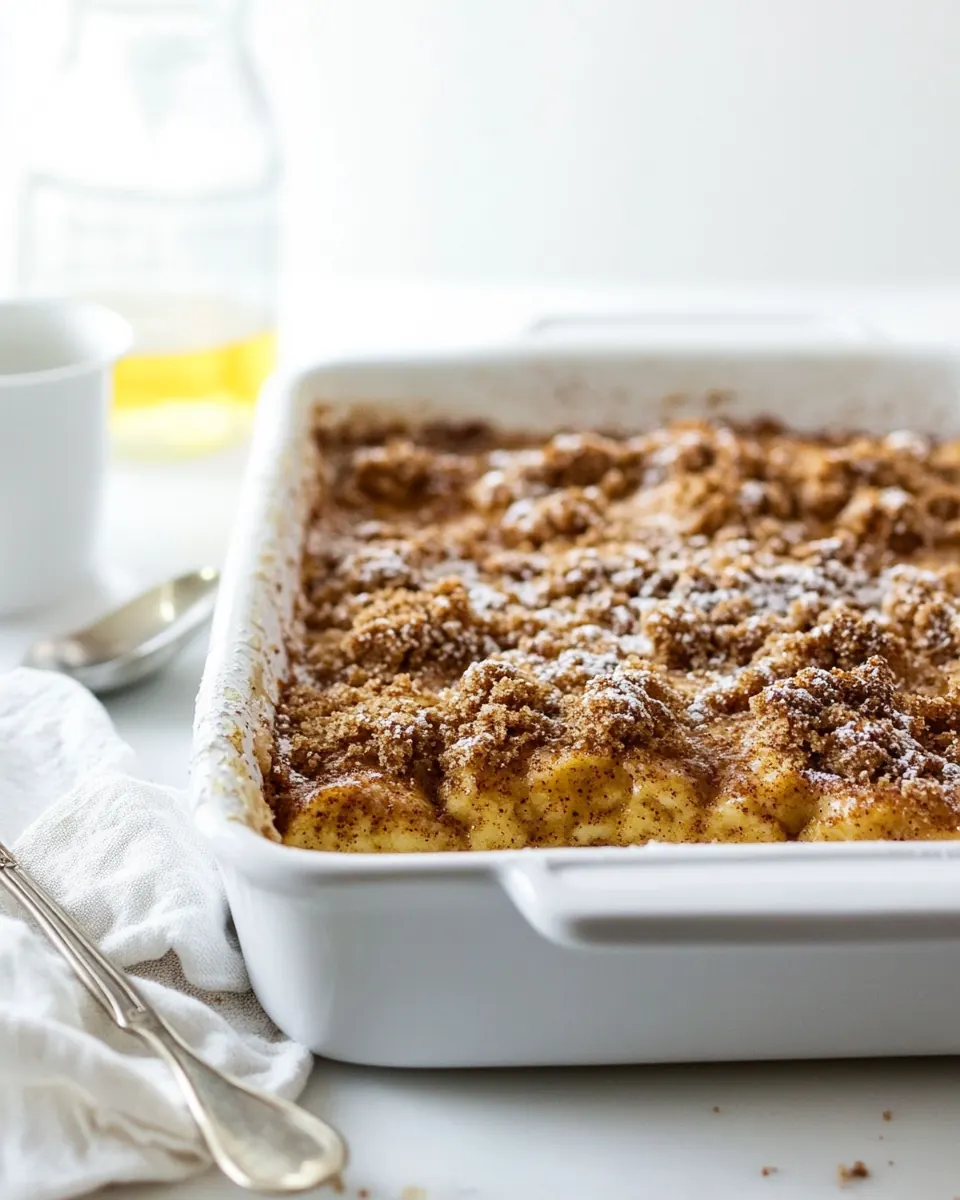 Eggnog Snickerdoodle Baked French Toast Casserole